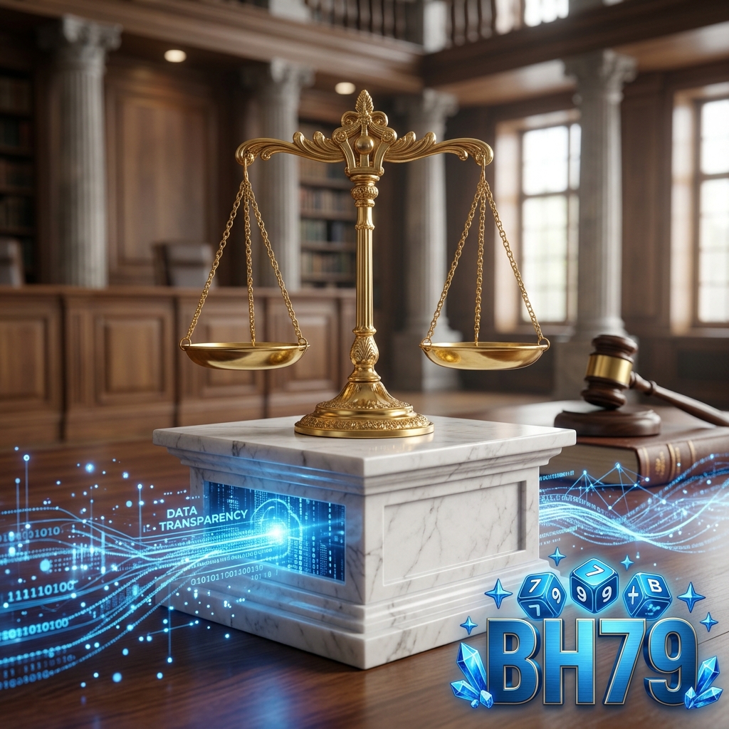 Biểu tượng cán cân công lý vàng đại diện cho chính sách giải quyết tranh chấp minh bạch tại BH79